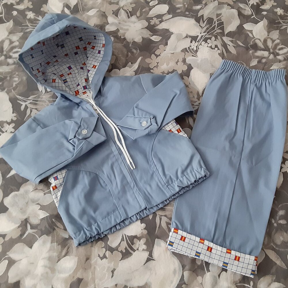 Babyfair Baby Blue (2) pc crisp jacket and pant set - 18 mos NWOT